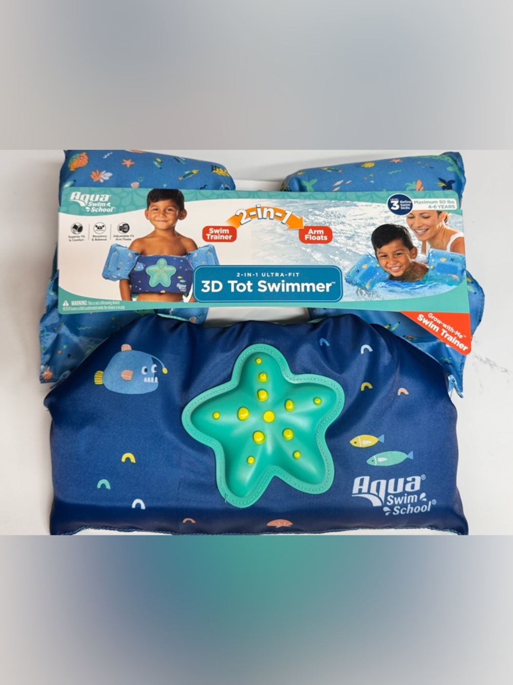 Aqua Leisure SwimSchool 2-in-1 Ultra-Fit 3D Tot Swimmer BRAND NEW